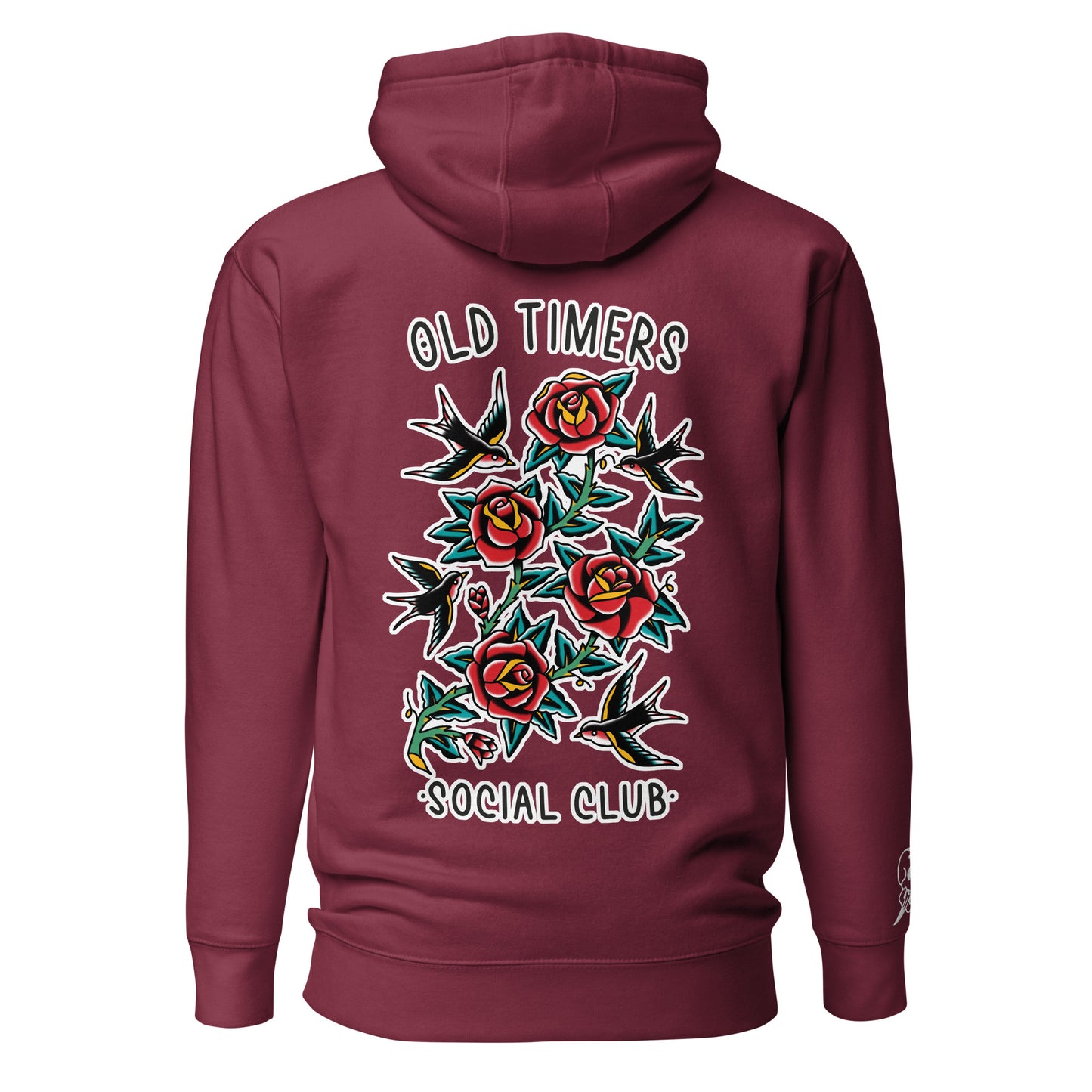 Unisex Embroidery Hoodie -ROSES&SWALLOW- BM