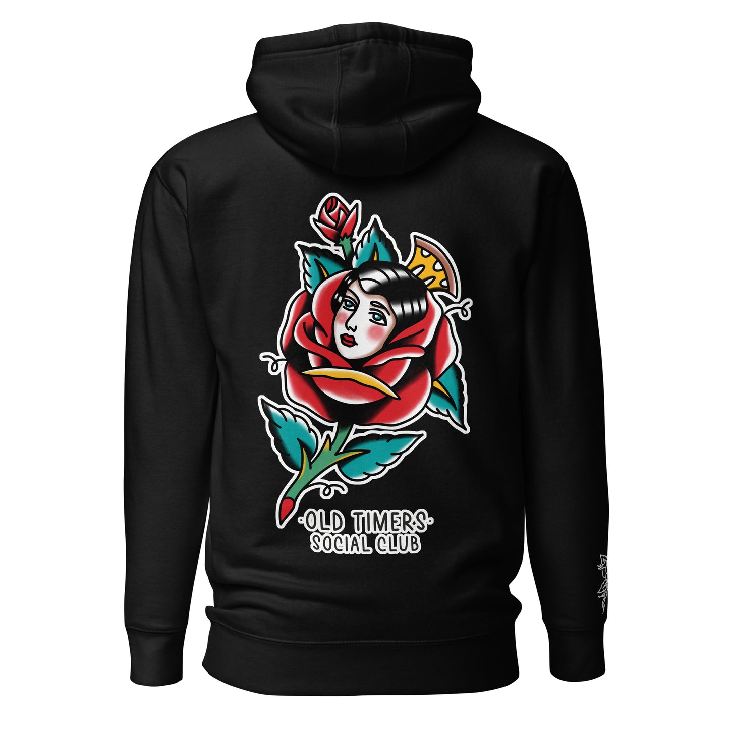 Unisex Embroidery Hoodie -ROSE&HEAD-