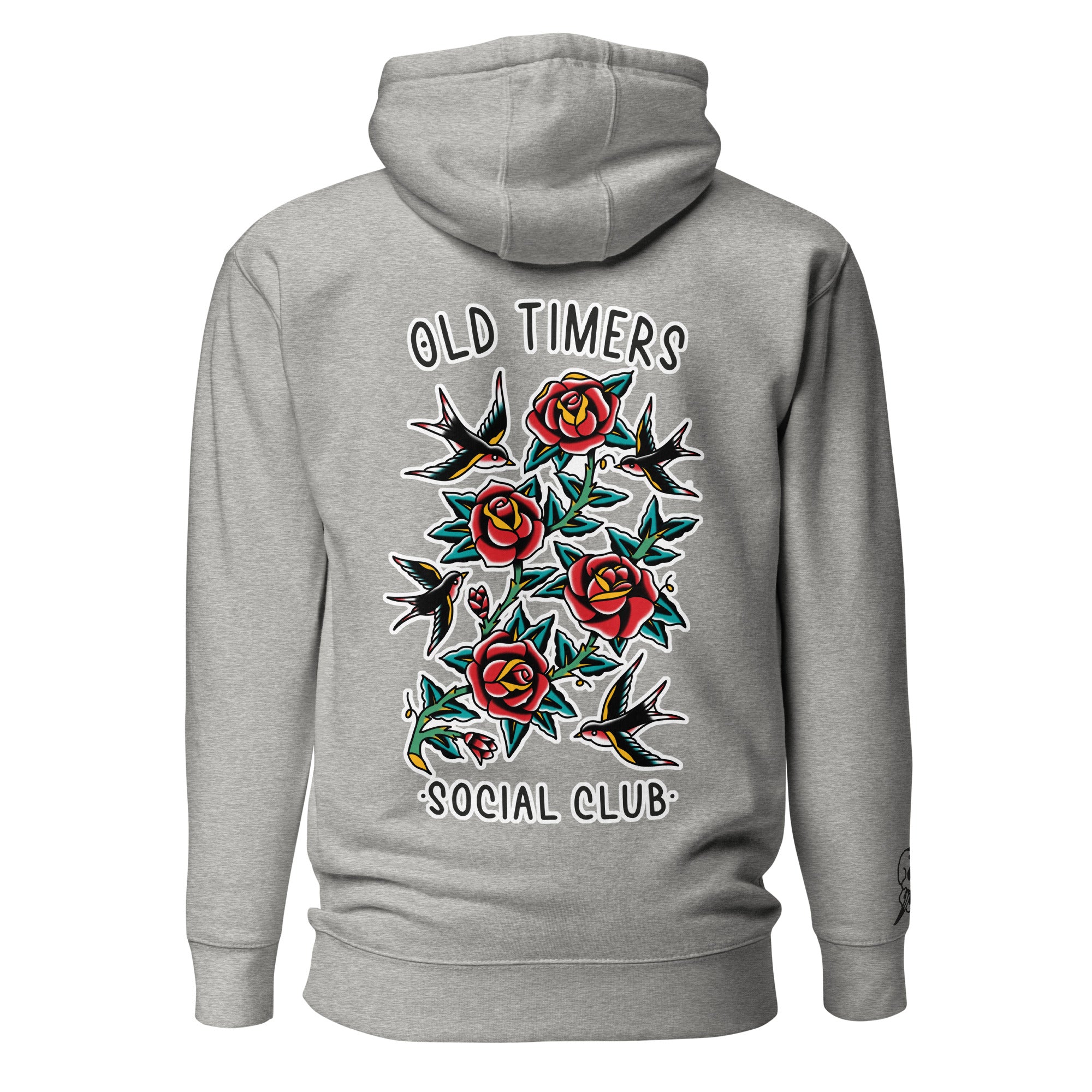 Unisex Embroidery Hoodie -ROSES&SWALLOW- GW – Old Timers Social Club
