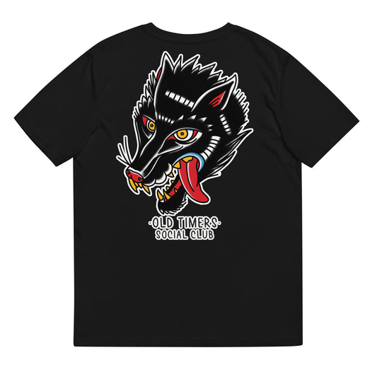 Unisex organic cotton printed T-shirt -WOLF-