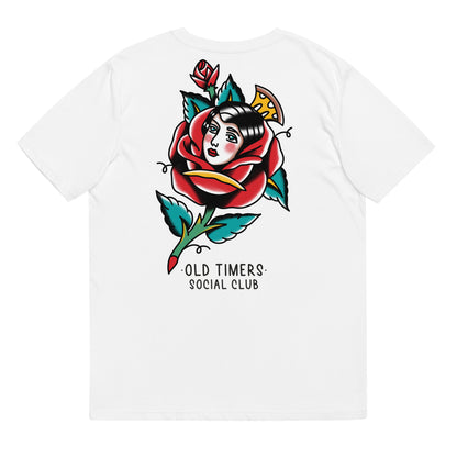 Unisex organic cotton printed T-shirt -ROSEHEAD-